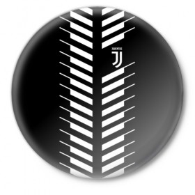 Значок с принтом Juventus 2018 Creative #2 в Екатеринбурге,  металл | круглая форма, металлическая застежка в виде булавки | Тематика изображения на принте: juventus | футбол | футбольный клуб | ювентус