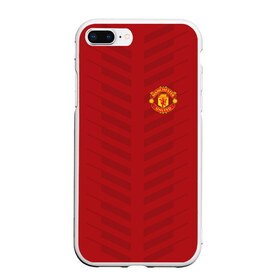 Чехол для iPhone 7Plus/8 Plus матовый с принтом Manchester United Creative #1 в Екатеринбурге, Силикон | Область печати: задняя сторона чехла, без боковых панелей | emirates | fc | manchester united | абстракция | геометрия | зож | клуб | линии | манчестер юнайтед | модные | мяч | россии | спорт | спортивные | стиль | тренды | футбол | футбольный клуб | экстрим | эмблема