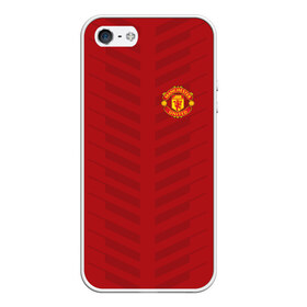 Чехол для iPhone 5/5S матовый с принтом Manchester United Creative #1 в Екатеринбурге, Силикон | Область печати: задняя сторона чехла, без боковых панелей | emirates | fc | manchester united | абстракция | геометрия | зож | клуб | линии | манчестер юнайтед | модные | мяч | россии | спорт | спортивные | стиль | тренды | футбол | футбольный клуб | экстрим | эмблема