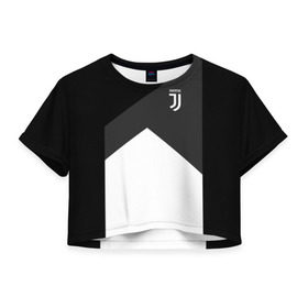 Женская футболка 3D укороченная с принтом Juventus 2018 Original #8 в Екатеринбурге, 100% полиэстер | круглая горловина, длина футболки до линии талии, рукава с отворотами | juventus | спорт | футбол | футбольный клуб | ювентус