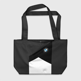 Пляжная сумка 3D с принтом BMW 2018 SportWear #3 в Екатеринбурге, 100% полиэстер | застегивается на металлическую кнопку; внутренний карман застегивается на молнию. Стенки укреплены специальным мягким материалом, чтобы защитить содержимое от несильных ударов
 | bmw | автомобильные | бмв | машины