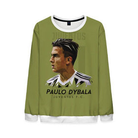 Мужской свитшот 3D с принтом Paulo Dybala Juventus FC в Екатеринбурге, 100% полиэстер с мягким внутренним слоем | круглый вырез горловины, мягкая резинка на манжетах и поясе, свободная посадка по фигуре | Тематика изображения на принте: dibala | dybala | juve | juventus | juvi | kit | russia | world cup | бонусная | гостевая | дибала | домашняя | италия | футбол | чемпионат мира | юве | ювентус | юви