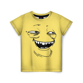 Детская футболка 3D с принтом Yoba в Екатеринбурге, 100% гипоаллергенный полиэфир | прямой крой, круглый вырез горловины, длина до линии бедер, чуть спущенное плечо, ткань немного тянется | yoba | ехидный блинчик | имиджборды | колобок | мемы | пека фейс