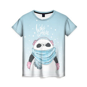 Женская футболка 3D с принтом Hate winter в Екатеринбурге, 100% полиэфир ( синтетическое хлопкоподобное полотно) | прямой крой, круглый вырез горловины, длина до линии бедер | зима | новый год | подарок | рождество