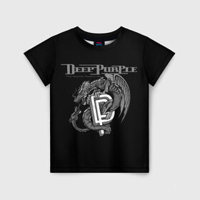 Детская футболка 3D с принтом Deep Purple в Екатеринбурге, 100% гипоаллергенный полиэфир | прямой крой, круглый вырез горловины, длина до линии бедер, чуть спущенное плечо, ткань немного тянется | Тематика изображения на принте: album | british | deep purple | england | heavy metal | rock group | альбом | англия | британская | рок группа | хеви металл