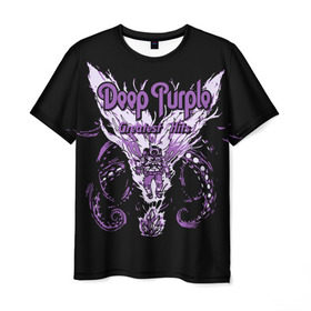 Мужская футболка 3D с принтом Deep Purple в Екатеринбурге, 100% полиэфир | прямой крой, круглый вырез горловины, длина до линии бедер | album | british | deep purple | england | heavy metal | rock group | альбом | англия | британская | рок группа | хеви металл