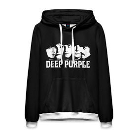 Мужская толстовка 3D с принтом Deep Purple в Екатеринбурге, 100% полиэстер | двухслойный капюшон со шнурком для регулировки, мягкие манжеты на рукавах и по низу толстовки, спереди карман-кенгуру с мягким внутренним слоем. | album | british | deep purple | england | heavy metal | rock group | альбом | англия | британская | рок группа | хеви металл