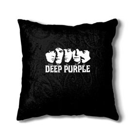 Подушка 3D с принтом Deep Purple в Екатеринбурге, наволочка – 100% полиэстер, наполнитель – холлофайбер (легкий наполнитель, не вызывает аллергию). | состоит из подушки и наволочки. Наволочка на молнии, легко снимается для стирки | Тематика изображения на принте: album | british | deep purple | england | heavy metal | rock group | альбом | англия | британская | рок группа | хеви металл