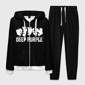 Мужской костюм 3D с принтом Deep Purple в Екатеринбурге, 100% полиэстер | Манжеты и пояс оформлены тканевой резинкой, двухслойный капюшон со шнурком для регулировки, карманы спереди | album | british | deep purple | england | heavy metal | rock group | альбом | англия | британская | рок группа | хеви металл