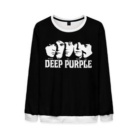 Мужской свитшот 3D с принтом Deep Purple в Екатеринбурге, 100% полиэстер с мягким внутренним слоем | круглый вырез горловины, мягкая резинка на манжетах и поясе, свободная посадка по фигуре | album | british | deep purple | england | heavy metal | rock group | альбом | англия | британская | рок группа | хеви металл