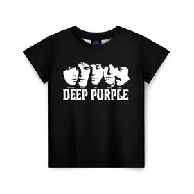 Детская футболка 3D с принтом Deep Purple в Екатеринбурге, 100% гипоаллергенный полиэфир | прямой крой, круглый вырез горловины, длина до линии бедер, чуть спущенное плечо, ткань немного тянется | album | british | deep purple | england | heavy metal | rock group | альбом | англия | британская | рок группа | хеви металл