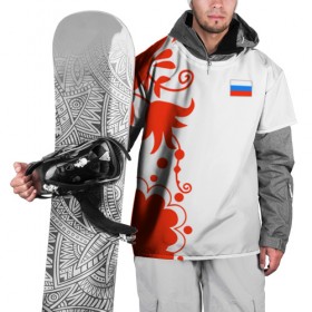 Накидка на куртку 3D с принтом Russia - White Collection 2018 в Екатеринбурге, 100% полиэстер |  | 0x000000123 | black collection | russia | россия