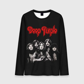 Мужской лонгслив 3D с принтом Deep Purple в Екатеринбурге, 100% полиэстер | длинные рукава, круглый вырез горловины, полуприлегающий силуэт | Тематика изображения на принте: album | british | deep purple | england | heavy metal | rock group | альбом | англия | британская | рок группа | хеви металл