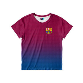 Детская футболка 3D с принтом FC Barcelona #12 в Екатеринбурге, 100% гипоаллергенный полиэфир | прямой крой, круглый вырез горловины, длина до линии бедер, чуть спущенное плечо, ткань немного тянется | fc | fc barcelona | fcb | барселона | спорт | спортивные | футбол | футбольный клуб