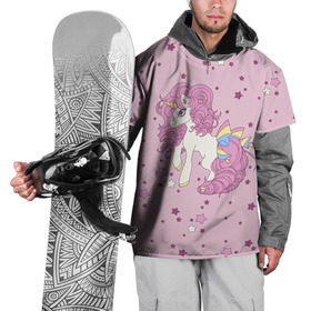 Накидка на куртку 3D с принтом Единорог, в Екатеринбурге, 100% полиэстер |  | anime | bow | hair | horn | horse | pink | pony | star | unicorn | анимэ | бант | единорог | звезды | конь | кудри | лошадка | пони | рог | розовые