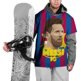 Накидка на куртку 3D с принтом Lionel Messi Barcelona в Екатеринбурге, 100% полиэстер |  | barca | barcelona | barsa | barselona | kit | leo | mesi | messi | барса | барселона | лео | лионель | меси | месси