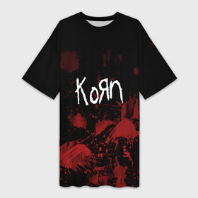 Платье-футболка 3D с принтом Korn в Екатеринбурге,  |  | korn | koяn | альтернативный | арвизу | гранж | грув | группа | дэвис | корн | коян | лузье | манки | метал | музыка | нюметал | панк | песни | рок | уэлч | филди | филипп | хэд | шаффер