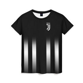 Женская футболка 3D с принтом Juventus 2018 Line в Екатеринбурге, 100% полиэфир ( синтетическое хлопкоподобное полотно) | прямой крой, круглый вырез горловины, длина до линии бедер | fc | juventus | спорт | фк | футбол | ювентус