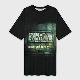 Платье-футболка 3D с принтом Korn, greatest hits vol.1 в Екатеринбурге,  |  | korn | koяn | альтернативный | арвизу | гранж | грув | группа | дэвис | корн | коян | лузье | манки | метал | музыка | нюметал | панк | песни | рок | уэлч | филди | филипп | хэд | шаффер