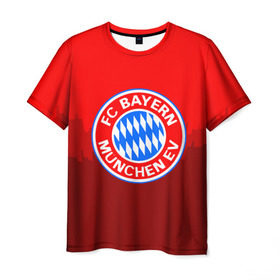 Мужская футболка 3D с принтом FC Bayern 2018 Paints в Екатеринбурге, 100% полиэфир | прямой крой, круглый вырез горловины, длина до линии бедер | bayern | fc | бавария | спорт | спортивные | фк | футбол