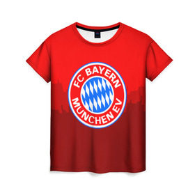 Женская футболка 3D с принтом FC Bayern 2018 Paints в Екатеринбурге, 100% полиэфир ( синтетическое хлопкоподобное полотно) | прямой крой, круглый вырез горловины, длина до линии бедер | bayern | fc | бавария | спорт | спортивные | фк | футбол