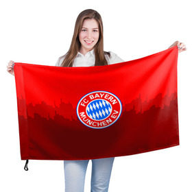 Флаг 3D с принтом FC Bayern 2018 Paints в Екатеринбурге, 100% полиэстер | плотность ткани — 95 г/м2, размер — 67 х 109 см. Принт наносится с одной стороны | Тематика изображения на принте: bayern | fc | бавария | спорт | спортивные | фк | футбол