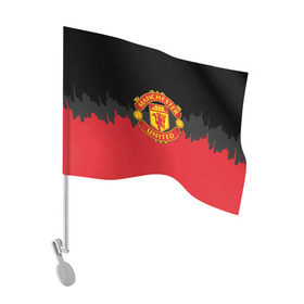 Флаг для автомобиля с принтом Manchester United 2018 Paints в Екатеринбурге, 100% полиэстер | Размер: 30*21 см | fc | manchester united | манчестер юнайтед | спорт | спортивные | фк | футбол