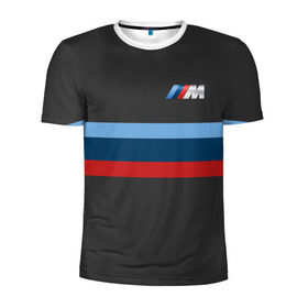 Мужская футболка 3D спортивная с принтом BMW 2018 M Sport в Екатеринбурге, 100% полиэстер с улучшенными характеристиками | приталенный силуэт, круглая горловина, широкие плечи, сужается к линии бедра | Тематика изображения на принте: bmw | автомобиль | автомобильные | бмв | машины