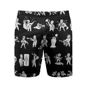 Мужские шорты 3D спортивные с принтом Фоллаут : Перки в Екатеринбурге,  |  | fallout | игра | перки | пип бой | рпг | фаллаут | ядерная война
