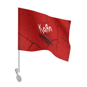 Флаг для автомобиля с принтом Korn в Екатеринбурге, 100% полиэстер | Размер: 30*21 см | korn | koяn | альтернативный | арвизу | гранж | грув | группа | дэвис | корн | коян | лузье | манки | метал | музыка | нюметал | панк | песни | рок | уэлч | филди | филипп | хэд | шаффер