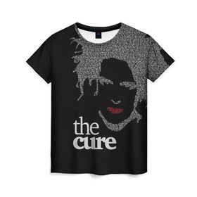Женская футболка 3D с принтом The Cure в Екатеринбурге, 100% полиэфир ( синтетическое хлопкоподобное полотно) | прямой крой, круглый вырез горловины, длина до линии бедер | Тематика изображения на принте: robert smith | rock band | the cure | uk | британия | роберт смит | рок группа