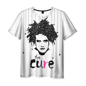 Мужская футболка 3D с принтом The Cure в Екатеринбурге, 100% полиэфир | прямой крой, круглый вырез горловины, длина до линии бедер | robert smith | rock band | the cure | uk | британия | роберт смит | рок группа