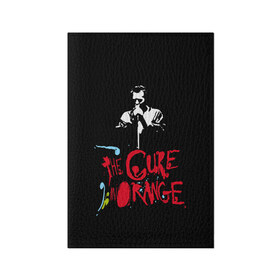 Обложка для паспорта матовая кожа с принтом The Cure в Екатеринбурге, натуральная матовая кожа | размер 19,3 х 13,7 см; прозрачные пластиковые крепления | robert smith | rock band | the cure | uk | британия | роберт смит | рок группа
