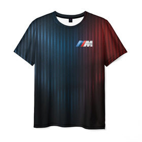 Мужская футболка 3D с принтом BMW M Abstract Design в Екатеринбурге, 100% полиэфир | прямой крой, круглый вырез горловины, длина до линии бедер | bmw | bmw motorsport | bmw performance | carbon | m | motorsport | performance | sport | бмв | карбон | моторспорт | спорт