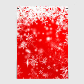 Постер с принтом Новогоднее чудо 1 в Екатеринбурге, 100% бумага
 | бумага, плотность 150 мг. Матовая, но за счет высокого коэффициента гладкости имеет небольшой блеск и дает на свету блики, но в отличии от глянцевой бумаги не покрыта лаком | новый год | снег | снежинки