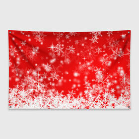 Флаг-баннер с принтом Новогоднее чудо 2 в Екатеринбурге, 100% полиэстер | размер 67 х 109 см, плотность ткани — 95 г/м2; по краям флага есть четыре люверса для крепления | новый год | снег | снежинки