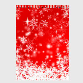 Скетчбук с принтом Новогоднее чудо 2 в Екатеринбурге, 100% бумага
 | 48 листов, плотность листов — 100 г/м2, плотность картонной обложки — 250 г/м2. Листы скреплены сверху удобной пружинной спиралью | Тематика изображения на принте: новый год | снег | снежинки