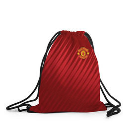 Рюкзак-мешок 3D с принтом Manchester United Sportwear в Екатеринбурге, 100% полиэстер | плотность ткани — 200 г/м2, размер — 35 х 45 см; лямки — толстые шнурки, застежка на шнуровке, без карманов и подкладки | emirates | fc | manchester united | геометрия | манчестер юнайтед | спорт | футбол | футбольный клуб | эмблема