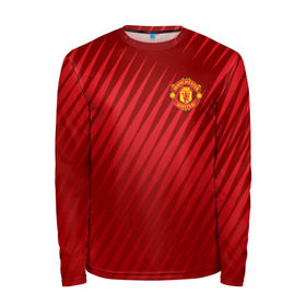 Мужской лонгслив 3D с принтом Manchester United Sportwear в Екатеринбурге, 100% полиэстер | длинные рукава, круглый вырез горловины, полуприлегающий силуэт | Тематика изображения на принте: emirates | fc | manchester united | геометрия | манчестер юнайтед | спорт | футбол | футбольный клуб | эмблема