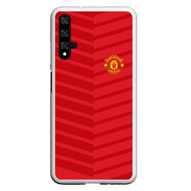 Чехол для Honor 20 с принтом Manchester United 2018 Reverse в Екатеринбурге, Силикон | Область печати: задняя сторона чехла, без боковых панелей | emirates | fc | manchester united | геометрия | манчестер юнайтед | спорт | футбол | футбольный клуб | эмблема