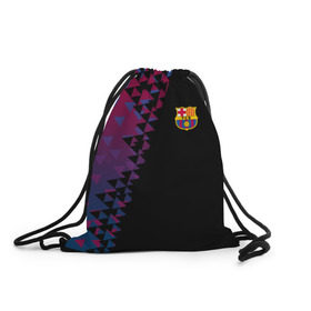 Рюкзак-мешок 3D с принтом FC Barcelona 2018 Премиум в Екатеринбурге, 100% полиэстер | плотность ткани — 200 г/м2, размер — 35 х 45 см; лямки — толстые шнурки, застежка на шнуровке, без карманов и подкладки | 