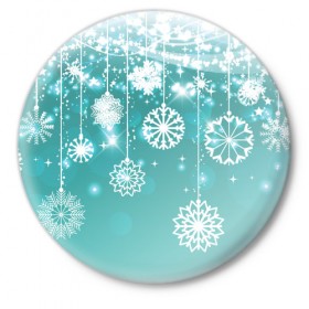 Значок с принтом Новый год в Екатеринбурге,  металл | круглая форма, металлическая застежка в виде булавки | елка | новый год | снег | снежинки | шары