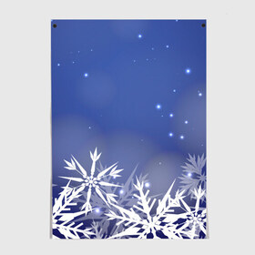 Постер с принтом Зима в Екатеринбурге, 100% бумага
 | бумага, плотность 150 мг. Матовая, но за счет высокого коэффициента гладкости имеет небольшой блеск и дает на свету блики, но в отличии от глянцевой бумаги не покрыта лаком | елка | новый год | снег | снежинки