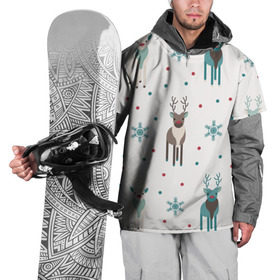 Накидка на куртку 3D с принтом Новогодний олень в Екатеринбурге, 100% полиэстер |  | 
