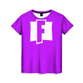 Женская футболка 3D с принтом F Fortnite в Екатеринбурге, 100% полиэфир ( синтетическое хлопкоподобное полотно) | прямой крой, круглый вырез горловины, длина до линии бедер | fortnite