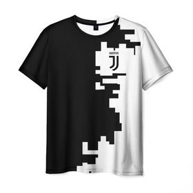 Мужская футболка 3D с принтом Juventus 2018 Geometry Sport в Екатеринбурге, 100% полиэфир | прямой крой, круглый вырез горловины, длина до линии бедер | 