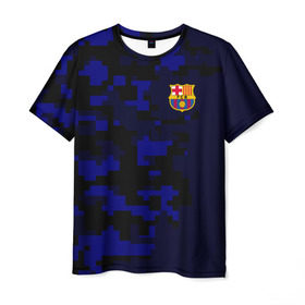 Мужская футболка 3D с принтом FC Barca 2018 Military Sport в Екатеринбурге, 100% полиэфир | прямой крой, круглый вырез горловины, длина до линии бедер | fc | fc barcelona | fcb |   | барселона | спорт | спортивные | фк | футбол