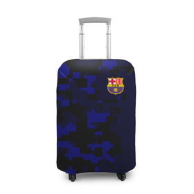 Чехол для чемодана 3D с принтом FC Barca 2018 Military Sport в Екатеринбурге, 86% полиэфир, 14% спандекс | двустороннее нанесение принта, прорези для ручек и колес | fc | fc barcelona | fcb |   | барселона | спорт | спортивные | фк | футбол