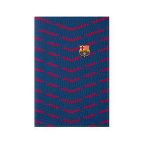 Обложка для паспорта матовая кожа с принтом FC Barca 2018 Creative uniform в Екатеринбурге, натуральная матовая кожа | размер 19,3 х 13,7 см; прозрачные пластиковые крепления | barcelona | fc | барселона | спорт | спортивные | фк | футбол