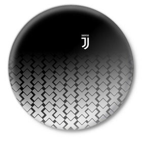 Значок с принтом Juventus 2018 X Sport в Екатеринбурге,  металл | круглая форма, металлическая застежка в виде булавки | Тематика изображения на принте: fc | juventus | спорт | спортивные | фк | футбол | ювентус